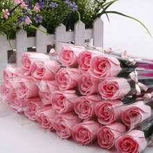 10 件粉色圣诞礼物玫瑰香皂花，节日开幕式，情人节礼物，婚礼，生日花束，周年纪念，伴娘礼物，母亲节，父亲节礼物，万圣节，圣诞节纪念品 - pink bunch - 查看 7