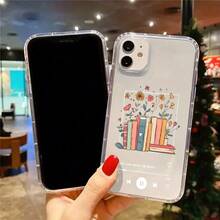 Una funda de teléfono transparente y clara de alta calidad con diseño de libro y música, funda de protección creativa personalizada y elegante, especialmente diseñada para XR/X/XS/XS Max.|11/11 Pro/11 Pro Máx|12/12 Pro/12 Pro Máx| 13/13 Pro/13 Pro Max.| 14/14 Pro/14 Plus/14 Pro Máx.| 15/15 Pro Max/15 Pro/15 Plus| 16/16 Pro/16 Pro Max/16 Plus|Diseño de  17/17 Pro/17 Pro Max/17 Air proporciona regalos ideales para mujeres y niñas para regresar al aula. - Transparente 951 - Ver 3