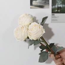 1/3/6pcs Artificial Flame Rose, White, Suitable For Mother's Day Decor ...