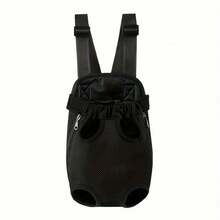1pc Pet Dog Backpack, Breathable For All Seasons, Pet Cat Chest Bag, Outdoor Portable Backpack, Comfortable Pet Carrier Backpack, Suitable For Small Dogs & Cats - Leg-Out Style Travel Bag, Front Handle, Hands-Free - Multicolor - View 6