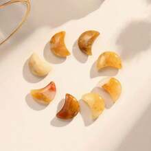 5/10/20pcs Opal Moon Curved Crescent Gemstones Polished Hole-Less Moon Crystal Decoration For DIY Jewelry Making- Perfect Cute Gift For Christmas And Birthday