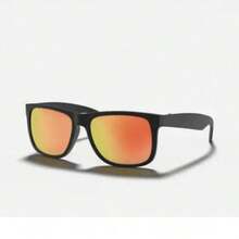 Men's Classic Square Black Justin Style Sunglasses Modern And Comfortable - Gold - View 2