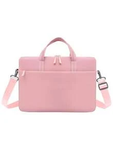 刺绣定制笔记本电脑包，男女通用单肩笔记本电脑内袋，电脑包，斜纹款式，简约牛津布，男士电脑公文包，便携式商务笔记本电脑文件袋 - 彩色 - 查看 14