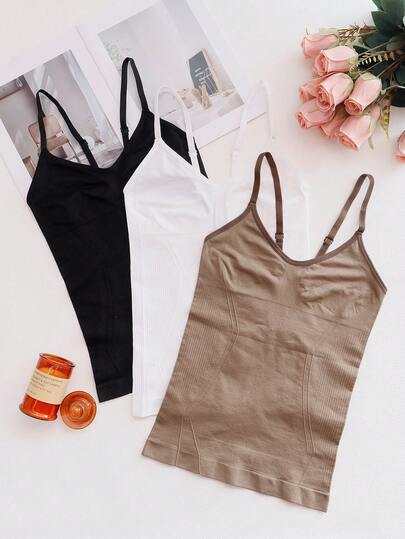 3pcs Women Seamless Waist Shaper & Tummy Control Body Shaper, Slip Underneath Or Wear Outerwear