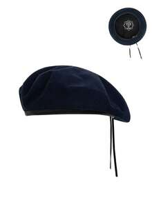 1 peça de chapéu militar masculino para uso externo com acabamento em couro, boina casual com proteção solar, tamanho ajustável, material 100% poliéster, adequado para todas as estações. - Boinas - Ver 7