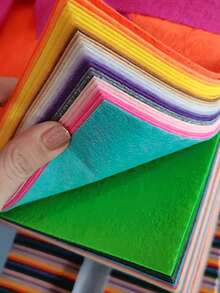 5/10 件彩色无纺布手工 DIY 幼儿园手工布剪纸布编织布彩色毛毡 22 片混色涤纶毛毡用于工艺品