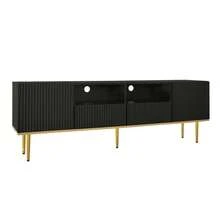 Television Stands & Entertainment Centers - Black + Particle Board + 60-69 Inches - View 4