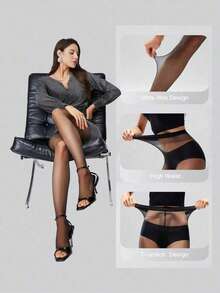 1/3/6 đôi quần tất nữ có quai giữ chân, độ dày 10D, hở ngón chân, legging trong suốt. - Nhiều màu - Xem 3