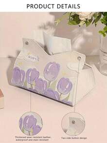 1 pièce Boîte de rangement pour mouchoirs avec motif floral, support de serviettes de table à manger, porte-serviettes créatif, boîte de rangement pour mouchoirs pour table de salle de bain, de chambre à coucher et de coiffeuse, décoration d'intérieur, accessoires de salle de bain, articles pour la maison, table, décoration d'intérieur, organisation et rangement de la maison, pour la cuisine, la chambre, le salon et la salle à manger, accessoires décoratifs pour la maison, boîte décorative, cadeau de mariage pour femme, indispensable pour les voyages, les vacances et les festivals d'été