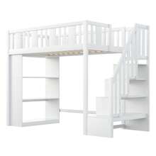 Hochbett Mit Stauraumtreppe Kinderbett Mit Mehreren Fächern Funktionsbett Praktisch Stabil Langlebig