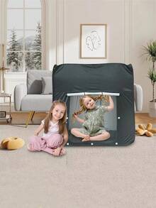 Namiot dziecięcy, sensoryczny, wyposażony w szybko rozkładany mechanizm i solidną konstrukcję zapewniającą cień – spokojne schronienie zaprojektowane dla dzieci z autyzmem, ADHD i SPD – przenośny namiot sensoryczny z panelem zacieniającym i solidną ramą do spania