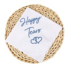 2 pièces Mouchoir brodé cadeau de mariage, larmes de joie jour du mariage cadeau de mariée pour enterrement de vie de jeune fille, fête de poule, cadeau pour maman, belle-mère, diplôme