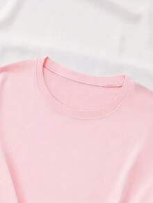 Playera camiseta gráfica dama mujer manga corta cuello redondo básica cómoda fresca ligera moderna juvenil estampado caballo sombrero vaquero cowboy cowgirl western flores flor floral acuarela - Rosa - Ver 5