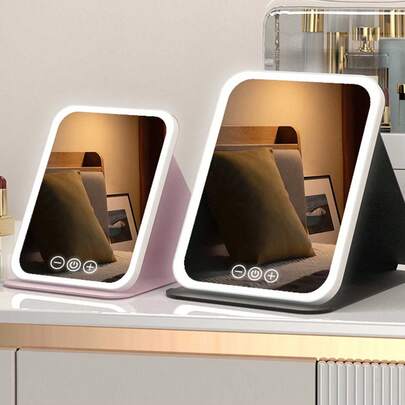 Foldable Vanity Mirror, Portable Makeup Mirror For Desk, Student Dorm, Office, Tabletop