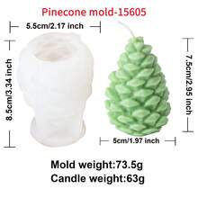 Molde de Vela de Pinha e Noz Grande de Silicone 3D, Molde de Sabão Aromático de Pinha, DIY Avelã, Noz, Gesso, Resina, Artesanato Doméstico, Presente de Festa