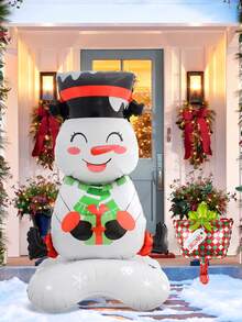 2 pièces Ensemble de ballons de bonhomme de neige de Noël debout de grande taille, bonhomme de neige tenant une boîte-cadeau et un ballon de cadeau miniature, convient pour la décoration de fête de Noël, fête de vacances, décoration de thème d'hiver, Joyeux Noël, décoration de jardin, ballon de bonhomme de neige de Noël, fournitures de fête de Nouvel An à la maison