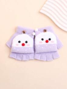 Muñeco de nieve morado