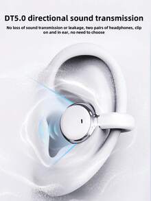 真無線夾耳式睡眠耳機，附智慧耳塞，Hi-Fi Dolby 低音藍牙 6.0 耳夾式耳機，HD 立體聲通話，相容 Android，運動耳夾式耳機 - 問16 - 查看 5