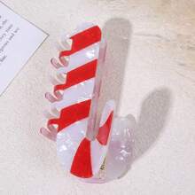 1 pieza Pinza de pelo de Navidad, Pinza de pelo con diseño de hombre de jengibre navideño, Pinza de pelo con diseño de árbol de Navidad, Adecuado para uso diario, vacaciones, viajes, decoración de fiestas, Accesorios de pelo para mujeres, Elegantes pinzas de pelo de invierno