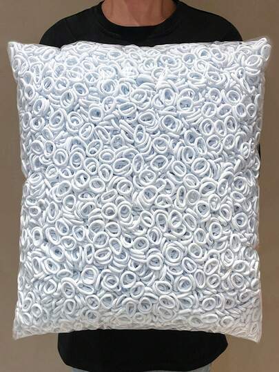 200/400/600/800/1000pcs White Hair Scrunchies, High Elasticity Hair Ties, Sweet & Cute Style, Small Hair Ties, Hair Accessories, Suitable For Various Hairstyles, Women Hair Decorations. Suitable For Daily Casual And Outdoor Wear, Hair Accessories, Applicable For All Seasons. Ponytail Head Accessories Rubber Bands