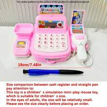 1Set Children's Supermarket Cash Register, Suitable For Girls To Play With, Can Be Used As A Playhouse Toy, Baby Toy, Multi-Functional Simulation Toy, Puzzle Toy, Christmas Gift, Easter Gift (Accessories Randomly Colored) - Multicolor - View 12