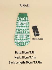 Un pulover tricotat din poliester cu model de Crăciun, călduros, confortabil, respirabil și cu o atmosferă de Crăciun. Este potrivit pentru pisici și câini de companie, pentru a fi purtat toamna și iarna (Produsul este de dimensiuni mici, se recomandă achiziționarea a 1-2 mărimi mai mari).