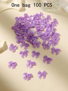30/50/100/200 chiếc nơ ruy băng trang trí, phụ kiện tự làm nơ satin cho giày dép, quần áo, hộp quà tặng, hoa nơ mini, nơ gói quà, phụ kiện đồ lót - Màu tím - Xem 10