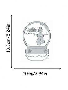 Christmas + 1 Set Of Metal Cutting Knife Mold, Christmas Snowman Cutting Mold, DIY Paper Card Craft, Carbon Steel Mold For Cutting And Pasting Thin Sheets, Greeting Card Craft Decoration, Decorative Embossing, And Home Project Making Tools