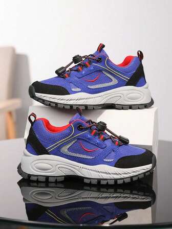 Kids' Elastic Strap Outdoor Hiking Shoes, Fashion Sports Sneakers For Boys And Girls, Spring/Summer