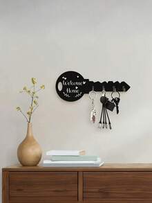 New Key Holder With Hook - Easy Installation, Simple Design|No Hole Installation|Strong Load Bearing Capacity|Multifunctional Organizer For Entryway Storage|Key Hook|Convenient Shelf|Convenient Shelf|Wall Decoration