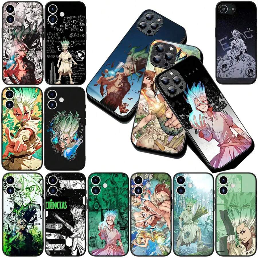 Cover Compatible With Apple  16 11 15 Pro Max 7 8 16E ProMax + 16+ 15+ 8Plus Flexible Case Ishigami Senkuu Dr Stone Phone Case Compatible With  17 Case,  17 Pro Case,  17 Pro Max Case
