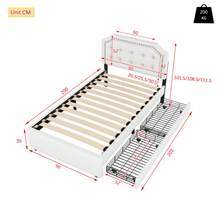 Beds - Light Beige + MDF + 90cm*200cm - View 4