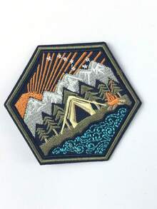 户外风格刺绣贴布，DIY 服装装饰熨烫贴花，服装配饰，适用于牛仔裤、包包 - 彩色 - 查看 6