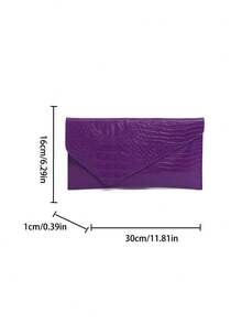 Small Envelope Bag, Unique Design Women Handbag , Purple - Purple - View 2