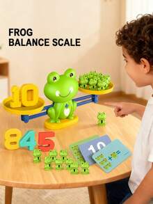 1 Set Children's Frog Balance Scale Toy, Educational Math Number Learning Game For 3+ Years Old Boys And Girls, Interactive Parent-Child, Cognitive And Logic Thinking Development - Multicolor - View 4