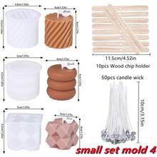 Ensemble de moules géométriques multicolores pour la coulée de résine. Moules en silicone en forme de cube, pilier et carré pour la fabrication de bougies parfumées en cire de soja, savon DIY