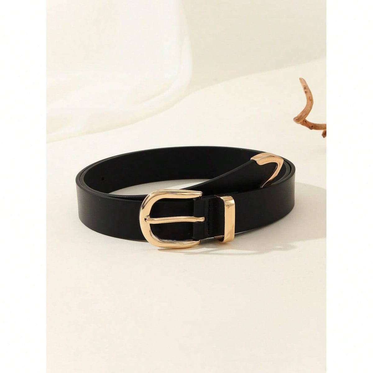 1 Set Gold 3 PiecesFashionable Buckle Waist Belt, Versatile For Dresses, Jeans, Leopard Print PU Leather Belt For Women EBZN
