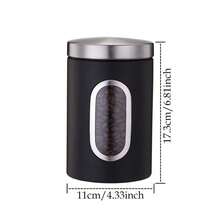 NYKAINMAN 3pcs Tea Jar, Black Coffee Storage Jar, Candy Jar, Mask Jar, Set Of 3 Pieces With Sealing Ring, Moisture-Proof Sealing Jar, Milk Powder Jar, Coffee Jar - Multicolor - View 16