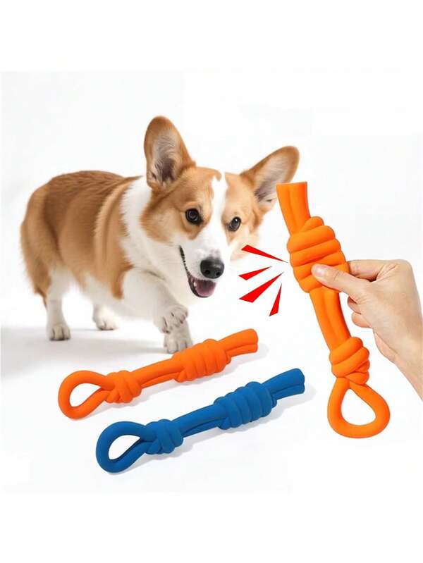 1 قطعة لعبة من اللاتكس مع عقدة صوتية للكلاب، لعبة مضغ للكلاب، لعبة للكلاب، لعب تفاعلية لتخفيف الملل عن طريق طحن الأسنان وتنظيفها، ولوازم الكلاب.