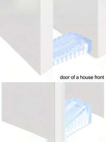 Transparent Silicone Door Stop, Non-Slip Wedge, Anti-Collision Stop. Suitable For A Variety Of Environments, Including Living Rooms, Kitchens, Bedrooms, Hotels, Bathrooms And Apartments