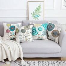 Juego de 4 Fundas para Cojines de Lino, 45 x 45 Fundas de Cojines,Fundas Cojines Decorativa,para sofá, Cama, hogar, Coche, decoración de Interiores (Estilo D) - Estilo E - Ver 4