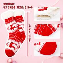 Calcetines Termicos navideños de reno,Calcetines Navidad para Mujer y Hombre alidez Invernal Gruesa Calcetines Navideños,Suave, Cómodo y Transpirable Termicos Afelpados Antideslizante Regalos Navidad - 1 - Ver 8
