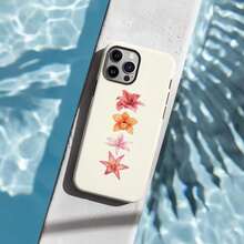 Flower Floral Phone Case Summer Flowers Orchids & Lilies Minimalist Cover Suitable For IPhone17/IPhone17 Air/IPhone17 Pro/IPhone17 Pro Max/16 Pro Max/15 Pro Max/14 Pro Max/13 Pro Max/12 Pro Max - trắng - Xem 2