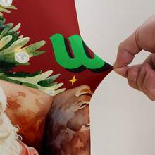 1 set de 2 huse de scaun cu imprimeu Moș Crăciun, tigru, pentru canapea cu un singur loc, rezistente la praf, pentru living, dormitor, hotel, husă de scaun aplicabilă în toate anotimpurile, cu cotiera, husă de scaun cu fund elastic gros