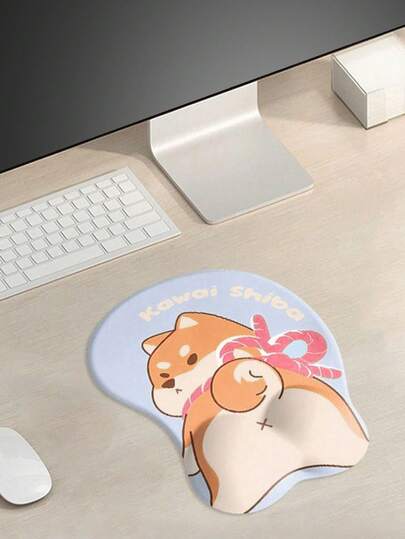 Ergonomic Wrist Support Mouse Pad, Cartoon Animal Mouse Pad, Ultimate Comfort, Non-Slip Rubber Base For Reduced Strain, Perfect For Office And Home Use