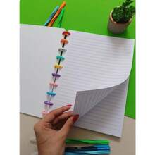 Smart Notebook A5 / B5 / A4 With Removable Discs 80 Sheets - Blue, Pink, Light Pink, Green, Lilac And Black - 薄荷綠 - 查看 6
