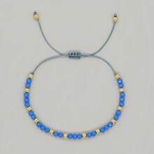 1 pieza/Bohemio/Nuevo Chino/Pulsera con cuentas de cristal y doradas, Pulsera de la suerte/Representa dinero y prosperidad, Adecuado tanto para hombres como para mujeres, Apropiado para diversas ocasiones, Regalo para amigos y familiares