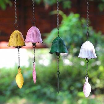 Japanese Traditional Lucky Small Wind Chimes For Outdoor Christmas Decoration, Teacher Gifts Christmas,Iwachu Cast Iron Bless Temple Wind Bell Memorial And Sympathy Leaf Wind Chimes Indoor Garden Bell, Patio, Balcony,Home Decor, Bedroom Accessories(Maple Leaf)