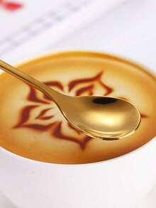 2pcs/6pcs/20pcs Stainless Steel Leaf Shaped Coffee/Tea/Dessert Spoons Shaped Coffee Stirring Spoon, Dessert Spoon, Suitable For Kitchen, Restaurant, Afternoon Tea, Wedding And Party Spoons,Kitchen,Christmas Gift - Multicolor - View 2