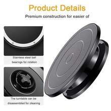 1 个 11 英寸旋转转盘，轻型旋转绘画转盘，适用于绘画、创意艺术、蛋糕装饰、插花、模型制作和其他 DIY 项目，有多种颜色可供选择 - 彩色 - 查看 6